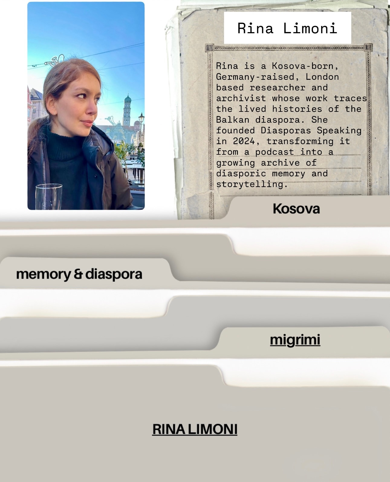 Rina Limoni — founder of Diasporas Speaking